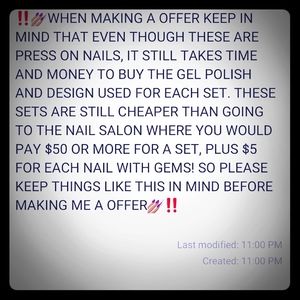 ❗Things to remember for nail prices ❗